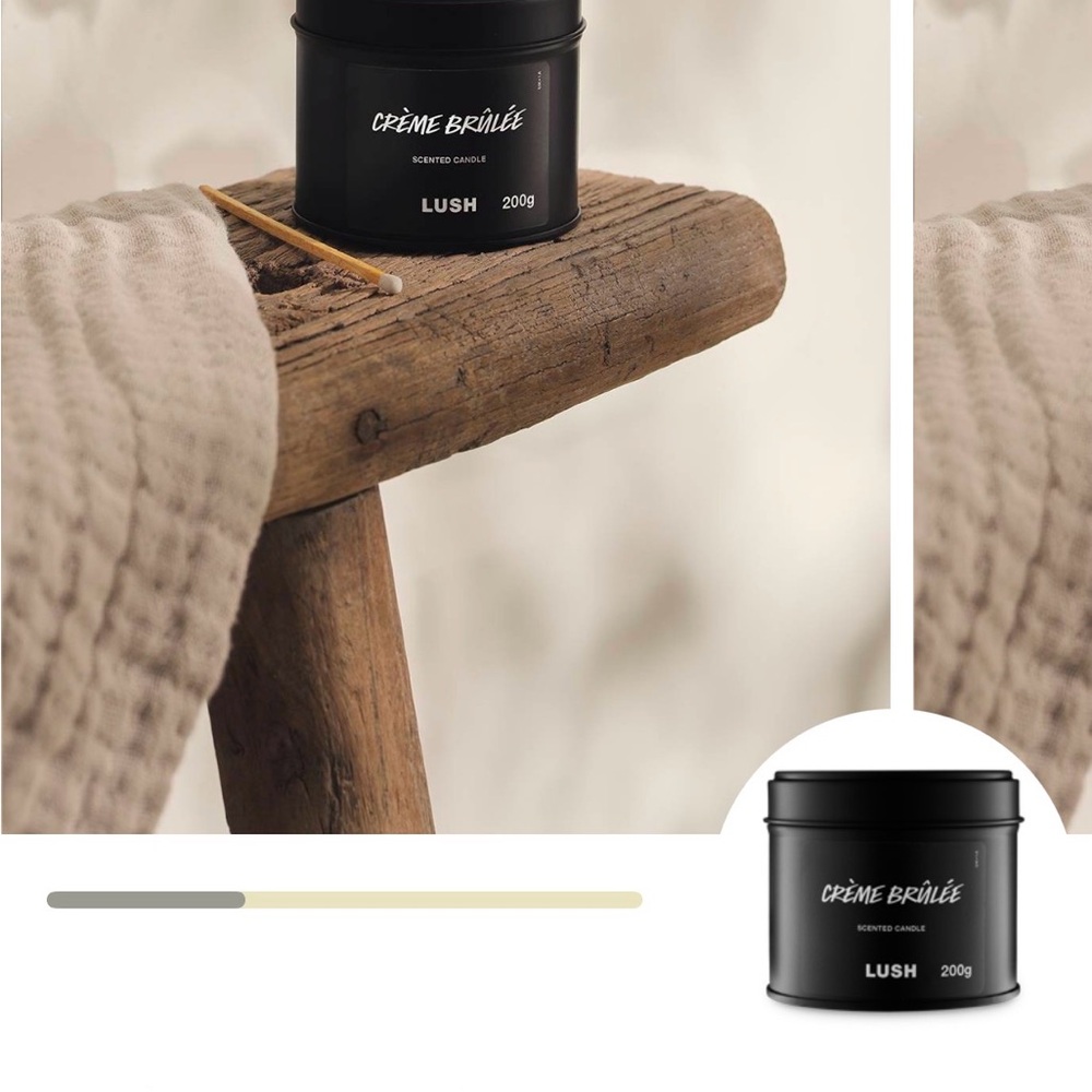 BNIB Lush HANDMADE Crème Brûlée Candle